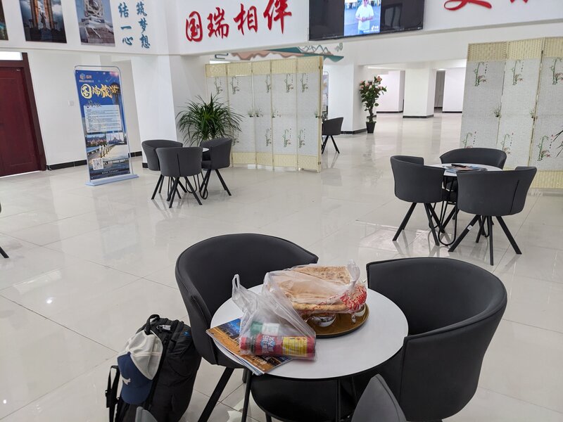With Uyghur bread and a backpack my only company, I waited for my van to the border.