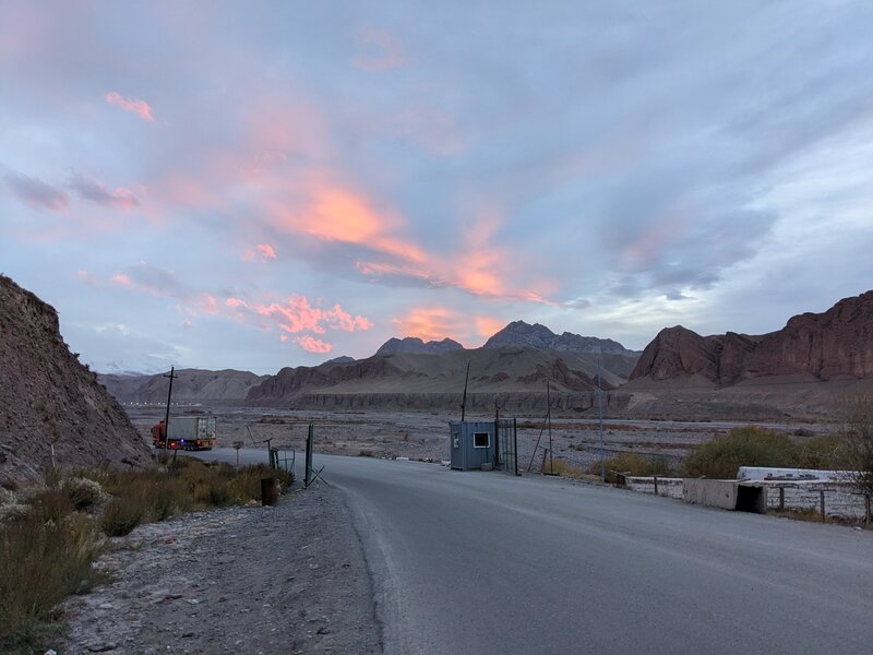 As the sun set between China and Kyrgyzstan, the last truck left, and I was left stranded in that no man&rsquo;s land.