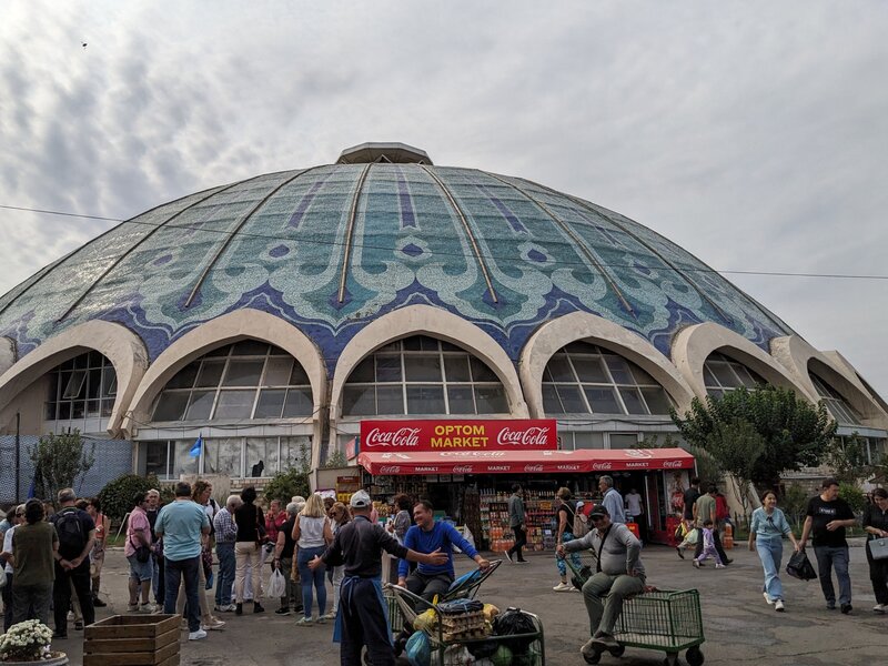 The aging Soviet-era mosaic covering the dome gleamed helplessly under an overcast sky.