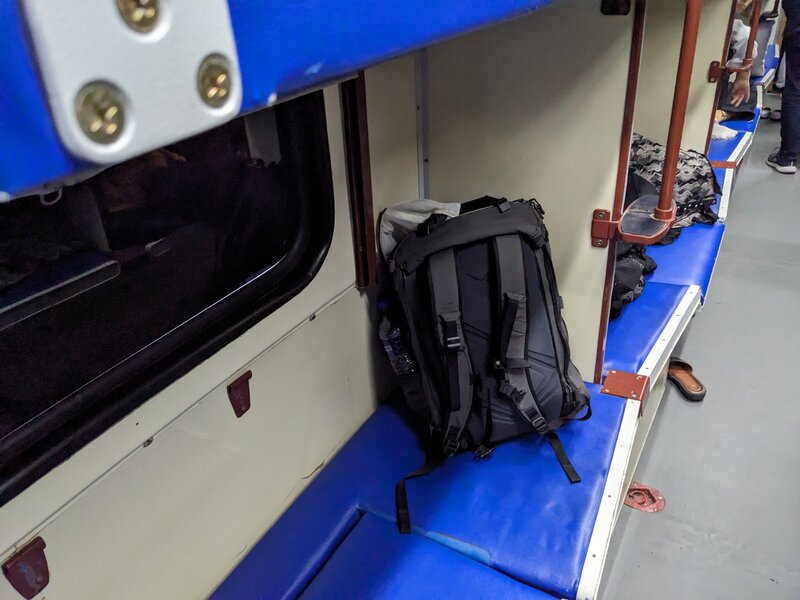 Riding the night train for four hours on that tiny seat was more difficult than I thought.